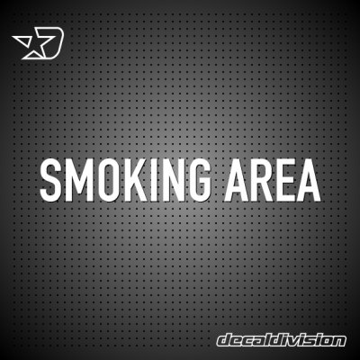 Smoking Area Lettering Sticker